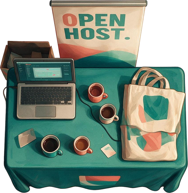 Open Host booth